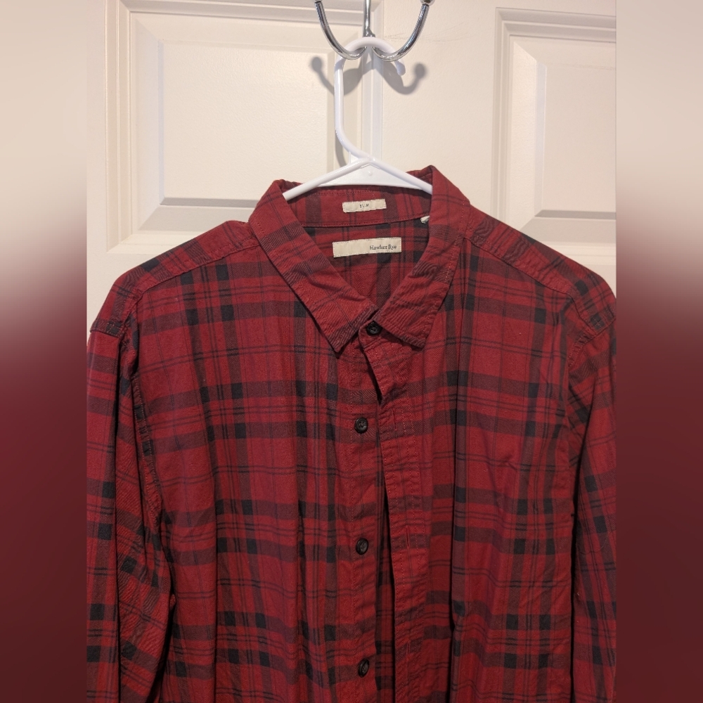 Red Plaid Casual Button-Down Shirt by Newport Bay